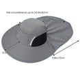 thumbnail image 5 of Bassdash UPF 50+ Unisex Water Resistant Wide Brim Sun Hat with Large Neck Flap Ponytail Fishing Hat for Men Women, 5 of 8