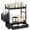 Black, variant on 2-Tier Bathroom Counter Organizer, Wooden Vanity Shelf with Drawer & Basket | Pre-Drilled Holes, Skincare & Makeup Countertop Organizer and storage, White