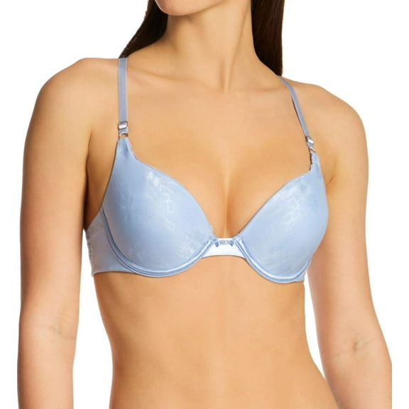 Women's Vanity Fair 2131101 Ego Boost Jacquard Push Up Bra (Faded Denim Jacquard 34A)