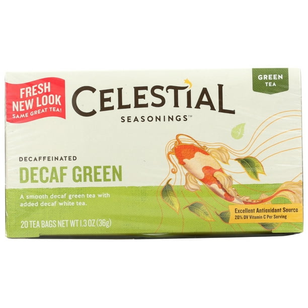 Celestial Seasonings Chai Tea, Decaf Green Tea, 20 Bags