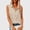 A596 Beige, variant on Linen Tank Top for Women V Neck Button Down Sleeveless Blouse Fashion Casual Officewear Slim Fit Solid Design Breathable Lightweight Summer Apparel
