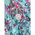 thumbnail image 5 of Spring Summer Women Floral Print Tassel V-neck Bohemian Mini Dresses Robe Lady Vacation Flare 3/4 Sleeve Beach Boho Dress Vestidos, 5 of 6