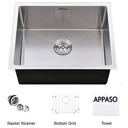 APPASO 23-Inch Handmade Single Bowl Kitchen Sink ...