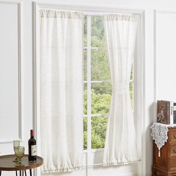 Zhuge Cortinas transparentes con textura, paneles transparentes que aportan privacidad, luz y amplitud para dormitorio, sala de estar, patio, puerta de vidrio (1 pieza, 40,1 x 53,9 pulgadas, A41)