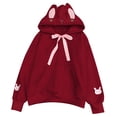 thumbnail image 2 of jsaierl Women Bunny Ears Hoodie Kawaii Anime Aesthetic Cute Japanese Rabbit Long Sleeve Top Hooded Sweatshirt Pullover Sweater, 2 of 9