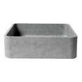 thumbnail image 4 of 16" Solid Concrete Chiseled Style Square Above Mount Vessel Sink, 4 of 5