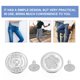 thumbnail image 5 of unbranded 100Ud Botones De Jeans Redondos En Plata Con Simple Y Ajustable Para Uso En, 5 of 6