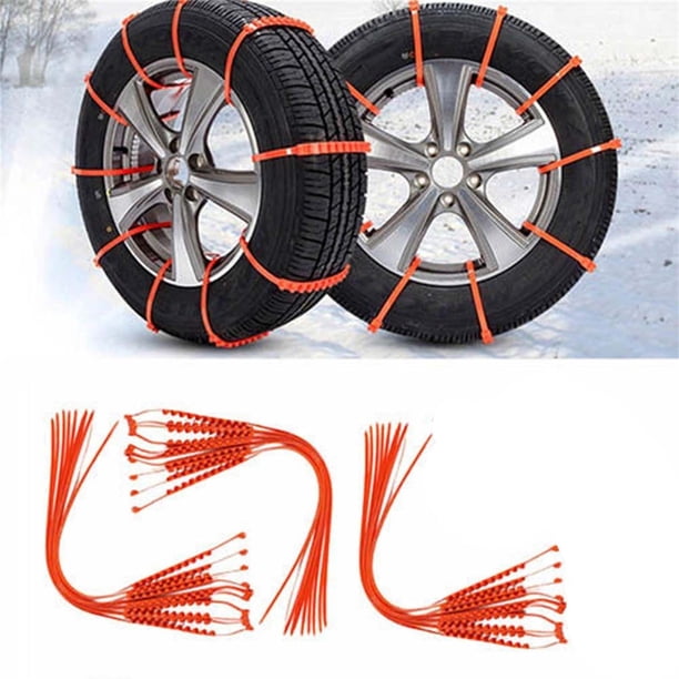 Fiudx Bridas Antideslizantes, Cadenas de Agarre para Neumáticos, Rendimiento Mejorado para Romper El Hielo, Función de Drenaje Óptima, Uso En Nieve, Barro y Lluvia, Accesorio para Suv Todoterreno, Pa