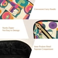 thumbnail image 5 of FORMRS Makeup Bag Travel Cosmetic Organizer for Women Fold Flat Zipper Pouch with Handle, Purple Geometric, 5 of 8