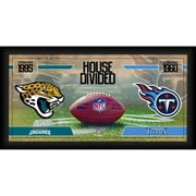 Jacksonville Jaguars vs. Tennessee Titans Framed 10" x 20" House Divided Football Collage
