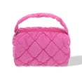 thumbnail image 1 of Bolsa de Maquillaje Única Bargains Bolsa Cosmética Acolchada Bolsa de Aseo Organizador de Maquillaje Organizador Cosmético de Viaje Bolsa de Maquillaje Portátil para Mujeres Rojo Rosa, 1 of 1