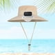 thumbnail image 1 of Sombrero de protección solar para niños con ventilador solar recargable sombrero de viaje de verano ajustable multifuncional para niños para niñas Caqui, 1 of 8