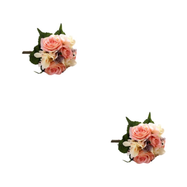 Billuyoard Ramo de flores artificiales, cabezas de hortensia falsas, rosas realistas, fiesta, hogar, autoensamblaje, , exhibición de boda Type6 NO6