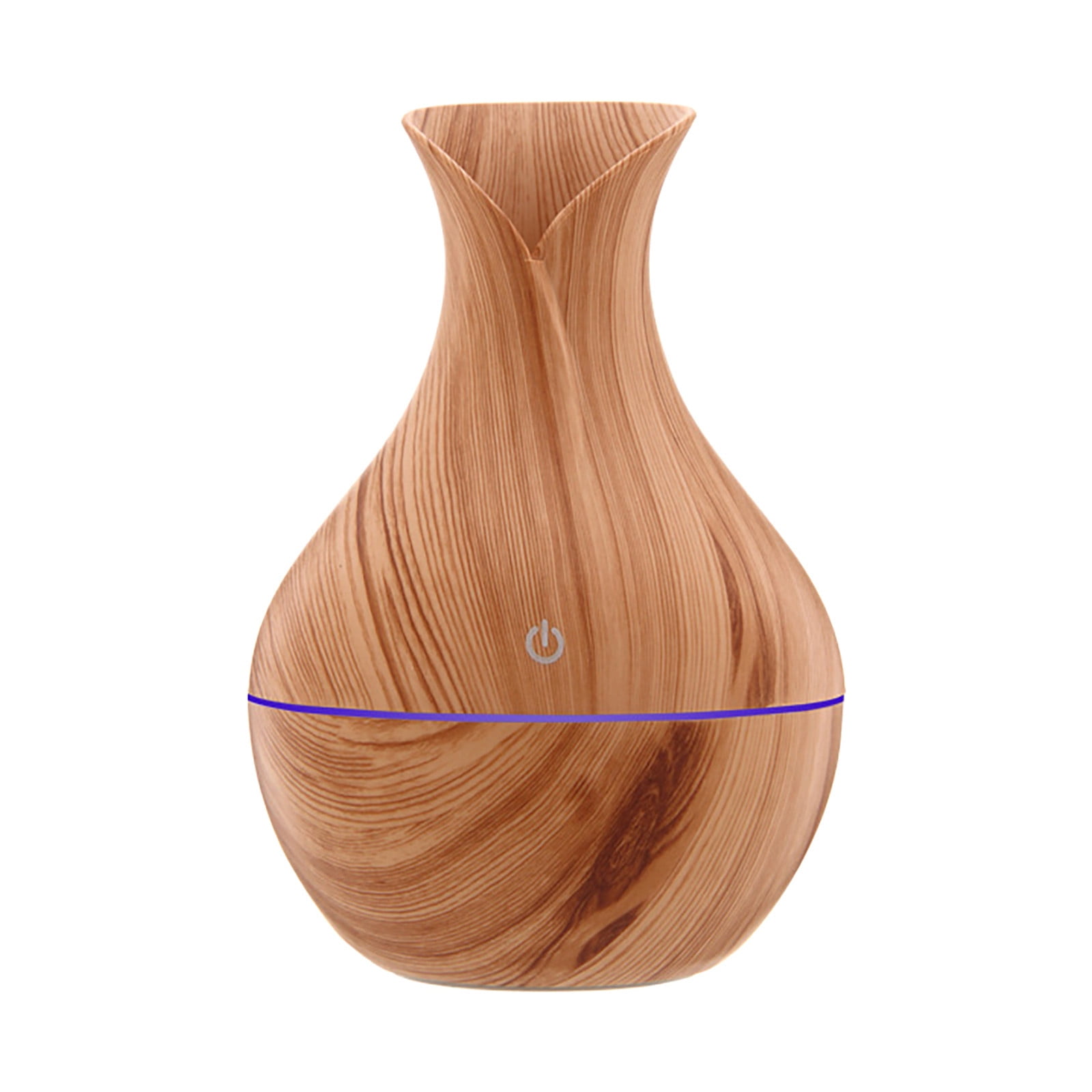 USB Aroma Atomiser Colour Changing Lamp Beech Wood Effect Aroma Oil Diffuser 