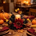 thumbnail image 5 of Fall Candle Rings Wreath,Halloween Candle Rings Wreath,Autumn Front Door Wreath,Harvest Wreath for Outside Indoor Home Wall Festival Thanksgiving Autumn Farmhouse Decor, 5 of 6