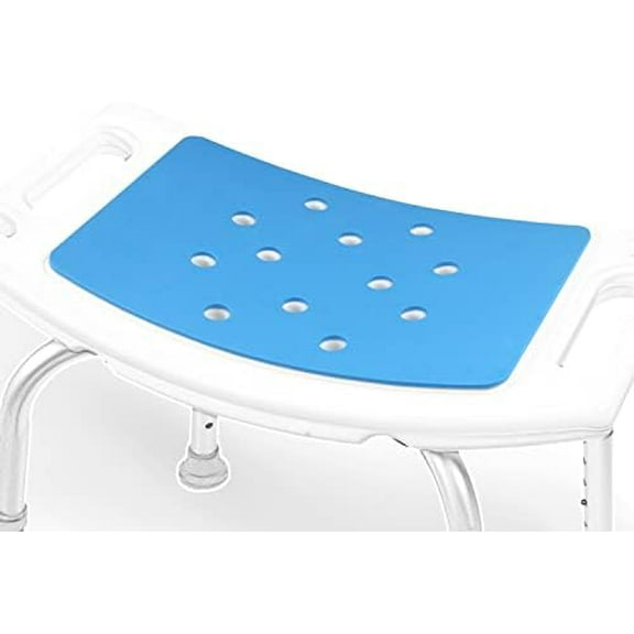 Shower Chair Pad 9" x 14" Inch Bath Seat Cushion Anti Skid, Cover Bathroom Tub Transfer Bench, Stickable Waterproof Soft Foam Fit Bath Chair, Padded Shower Stool Seat Mat for Elderly