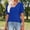 ZA Blue, variant on Womens Tshirt Graphic Print Loose Fit Short Sleeve V Neck Top Breathable Casual Tees for Women Coffee XL