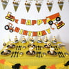 Jellydog Toy Construction Party Tableware Set - 72 Pcs for Kids Construction theme Birthday Party