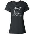 thumbnail image 3 of Inktastic Great White Shark Jumping in White Women's T-Shirt, 3 of 5