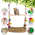 thumbnail image 2 of Juguetes Columpio para Pájaros Eeaivnm con Percha de Madera Natural, 2 of 8