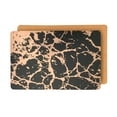 thumbnail image 3 of Dainty Home Marble Cork Foil Printed Marble Granite Designed Thick Cork Textured 12" x 18" Rectangular Placemat Set of 8 in Black And Rose Gold, 3 of 4