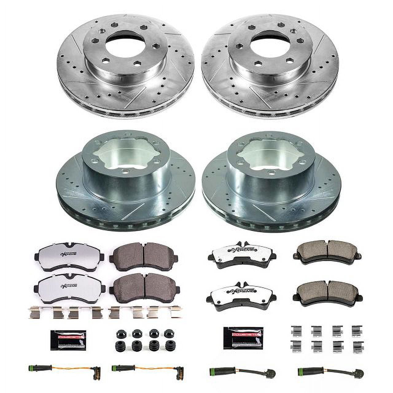 PowerStop Front and Rear Z36 Truck & Tow Carbon-Fiber Ceramic Brake Pad and Drilled and Slotted Rotor Kit Fits: MERCEDES-BENZ Select Models K7112-36