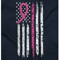thumbnail image 2 of Breast Cancer Pink Line American Flag Zip Hoodie Sweatshirt Women Brisco Brands L, 2 of 6