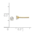 thumbnail image 2 of 14k Yellow Gold Polished CZ Cubic Zirconia Simulated Diamond Post Earrings Measures 3x3mm Wide Jewelry for Women, 2 of 6