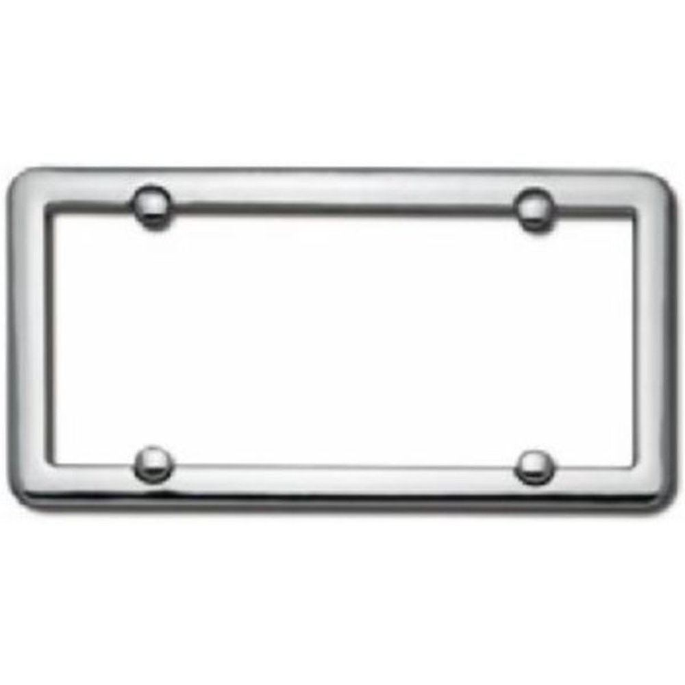 Two Nouveau Chrome License Plate Frames