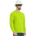 thumbnail image 3 of ProtectX 2-Pack High Visibility Long Sleeve Construction Work T-Shirts, Comfortable Cotton Blend Men's Athletic Shirt, 3 of 5