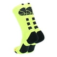 thumbnail image 2 of MadSportsStuff Basketball Socks for Boys Girls - Youth & Adult Athletic Crew Socks - Cushioned Moisture Wicking - Medium, Neon Yellow/Black, 2 of 2