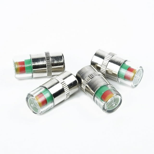 4PCS Tire Valve Cap Dust Waterproof Rim Stem Cover Car Pressure Monitor Wheel Tire Pressure 32-36 PSI Sensor