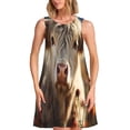 thumbnail image 1 of Balery Adorable Flower Field Cow Vestidos de verano para mujer con estampado: vestido holgado sin mangas, vestido playero informal y cómodo para días calurosos., 1 of 7