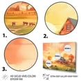 thumbnail image 3 of Designart "Burning Sky At Sunset Farmhouse I" Farm Landscape Wall Decor, 3 of 5