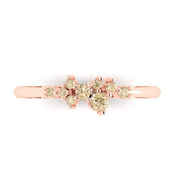 0.17 ctw Wedding Band for Women - 14K Rose Gold Natural Morganite Stackable Eternity Ring