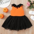 thumbnail image 4 of EnJoCho Toddler Girls Halloween Sleeveless Dresses Kids Baby Cartoon Pumpkin Tulle Princess Dress Black Tutu Dresses Baby Girl Cute Party Outfits, 4 of 7