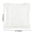 thumbnail image 3 of QTBIUQ Throw Pillows Luxury fluffys Pillows Faux furs Decorative Pillows Plush Cushion Case Fuzzy Mongolian Merin Style for Bed Couch Sofa Living Room Fall Home Decor White, 3 of 6
