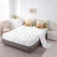 thumbnail image 5 of jejeloiu Jungle Animal Fox 7-Piece Bedding Comforter Set,Rustic Dandelion King Bedding Sets For Girls Kids Reversible, 5 of 8