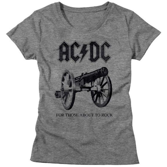 AC/DC About To Rock Again Graphite Heather Junior Women's T-Shirt