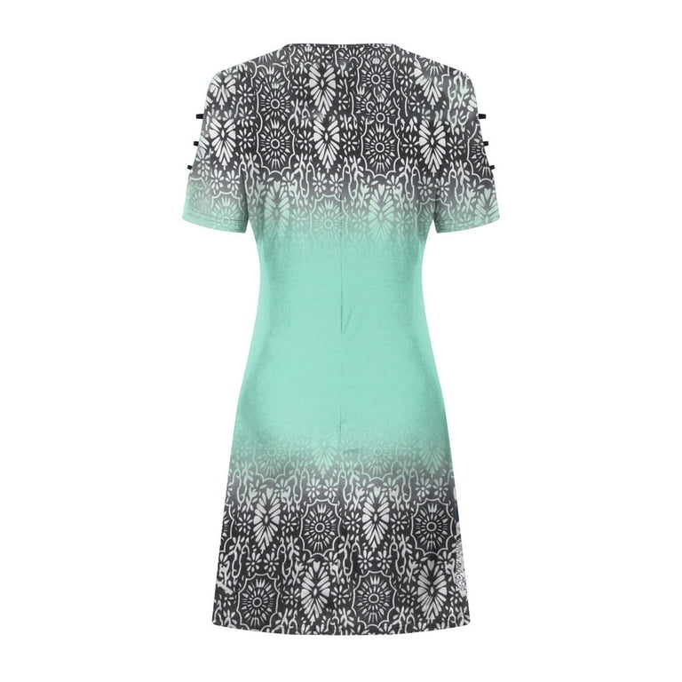 knee length dresses for ladies PRETTYGARDEN Women's Summer Floral Midi Dress Cap Sleeve V Neck Ruffle