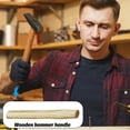thumbnail image 4 of Hammer Handle Replacement, Octagonal Wooden Handle for Square-Headed Hammers, Oval-Shaped Ergonomic Wooden Grip for Repair and DIY, Styles A B C, 4 of 5