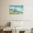 thumbnail image 2 of Elephant Stock Surfside Sandpipers Wall Art - Horizontal Canvas Wall Art - Living Room Wall Decor - Animal Canvas - Yellow And Blue Decor By Paul Brent - 30" x 20", 2 of 4