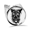 thumbnail image 1 of Anillo de compromiso de boda ajustable Triste frío Black Indian flamen sacerdote sacrificio Totem tattoo ilustración patron, 1 of 3