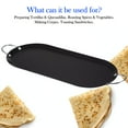 thumbnail image 4 of Alpine Cuisine Nonstick Oval Comal Griddle 17.5x8-Inch - Black Carbon Steel Tortilla Comal with Single Handle - Durable, Heavy Duty Comal for Cooking - Even-Heating, 4 of 8