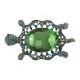 thumbnail image 1 of Broche de tortuga para mujer: bonito broche de tortuga de dibujos animados, aleación de zinc, con diamantes de imitación, ideal como broche de solapa para ropa, mochilas y accesorios de fiesta., 1 of 7