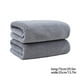 thumbnail image 2 of Juego de 2 toallas de baño de terciopelo hilado, muy absorbentes, de secado rápido, suaves y de felpa, para spa, gimnasio y baño en casa. Aestivo | Gris | AESTIVO, 2 of 6
