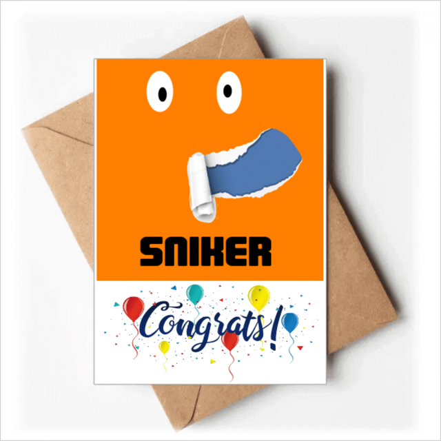 Orange Wide Sniker Crooked Emotion Wedding Cards Congratulations Greeting Envelopes