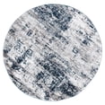 thumbnail image 2 of World Rug Gallery Distressed Abstract Blue 6'6" Round Rug, 2 of 6