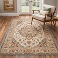 thumbnail image 4 of KUETH 2x3 Soft Vintage Persian Accent Rug, Machine Washable Low Pile Non Slip Backing Rug, Dusty Beige Rug for Entryway Kitchen, 4 of 5