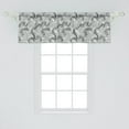 thumbnail image 2 of Ambesonne Geometric Window Valance, Doodle Circle Stripes, 54" X 18", Grey and Pale Grey, 2 of 3